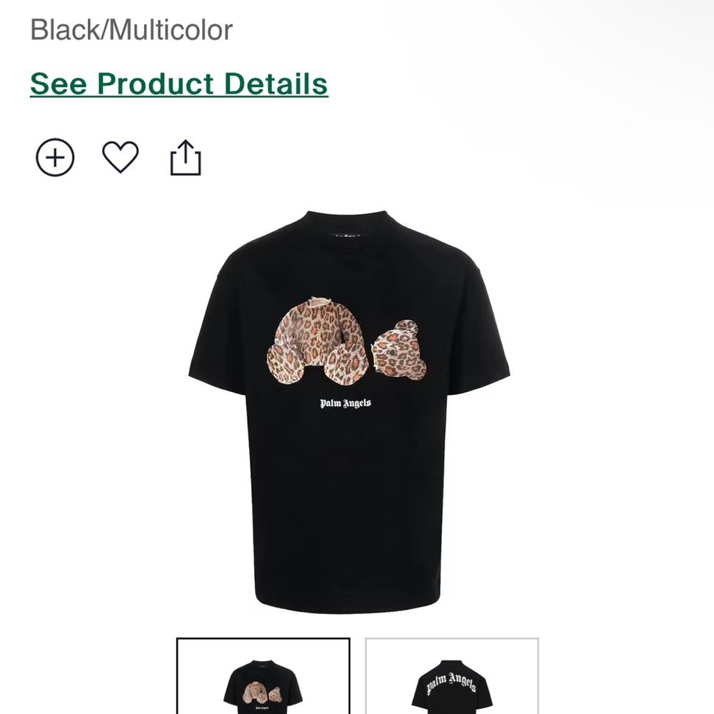 palm angels leopard bear classic t shirt